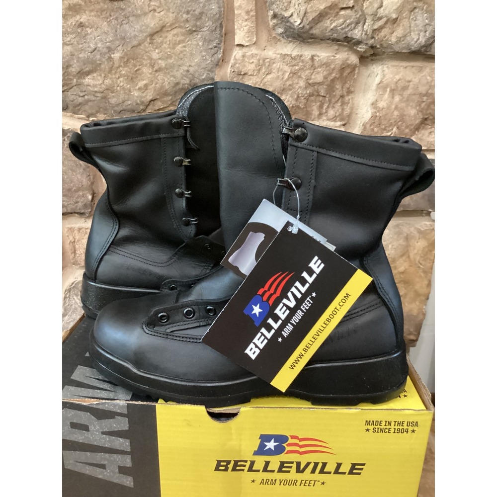 Belleville 800ST Mens Size 9.5 R Black Waterproof Steel Toe FLT Flight Deck Boot